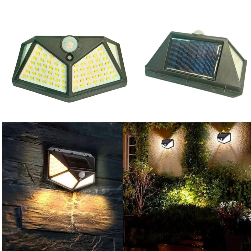 Luminária de Parede Balizador Solar , Led Sensor proteção contra água